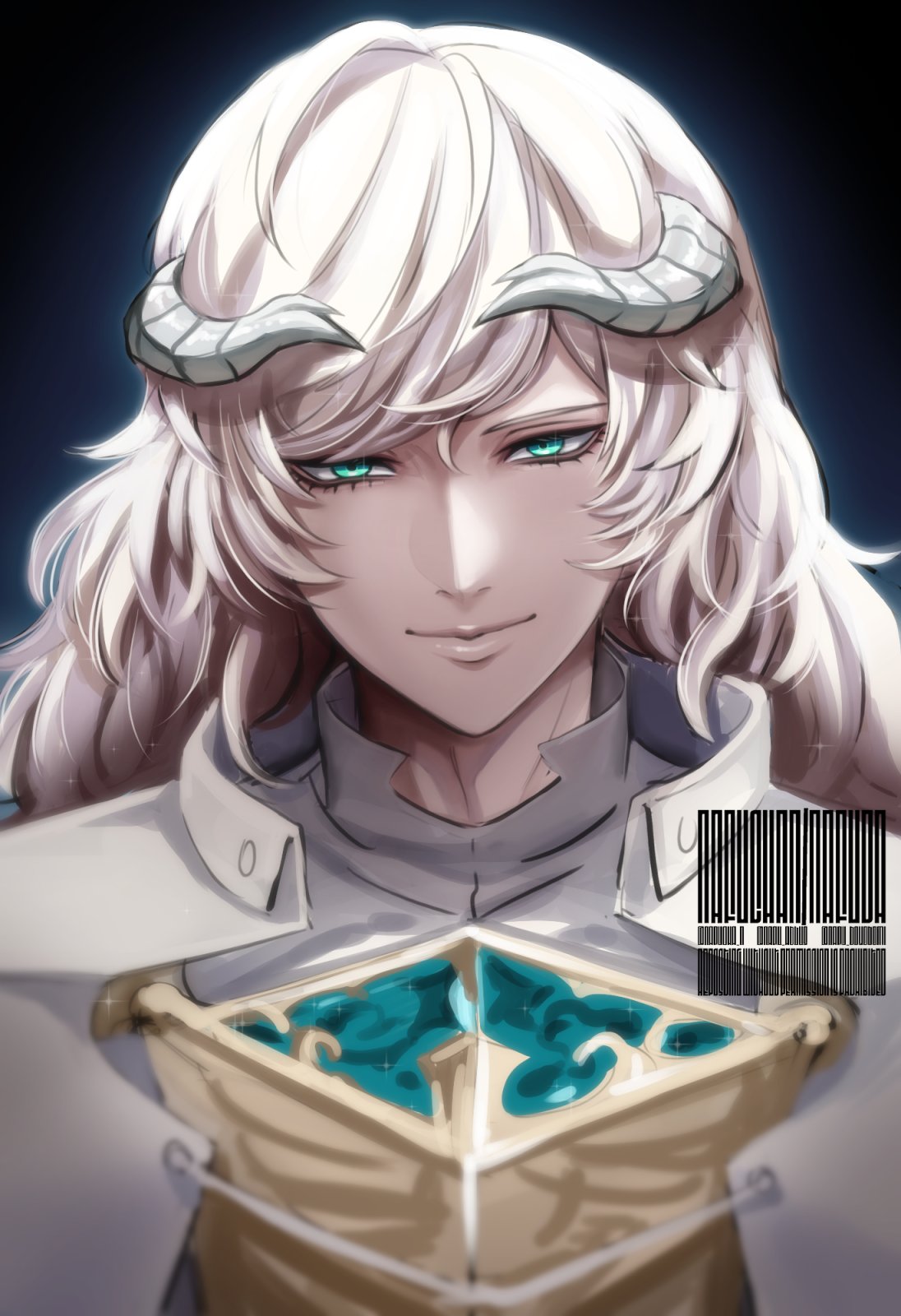 1boy, aqua_eyes, armor, blonde_hair, breastplate, cape, closed_mouth, collared_cape