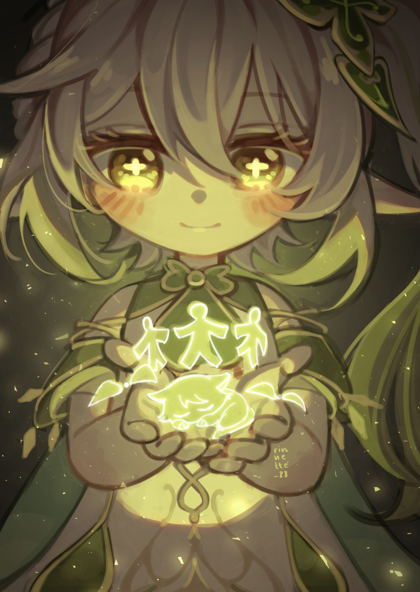 1girl, armlet, bare_shoulders, blush, cape, cat, closed_mouth, cross-shaped_pupils