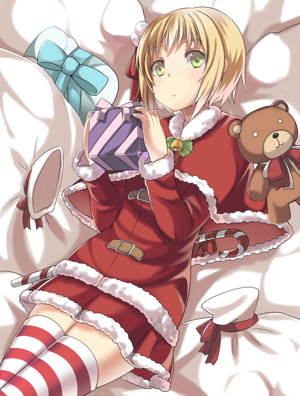 character_request, gift, holding, holding_gift, liechtenstein_(hetalia), somnium, striped, striped_legwear
