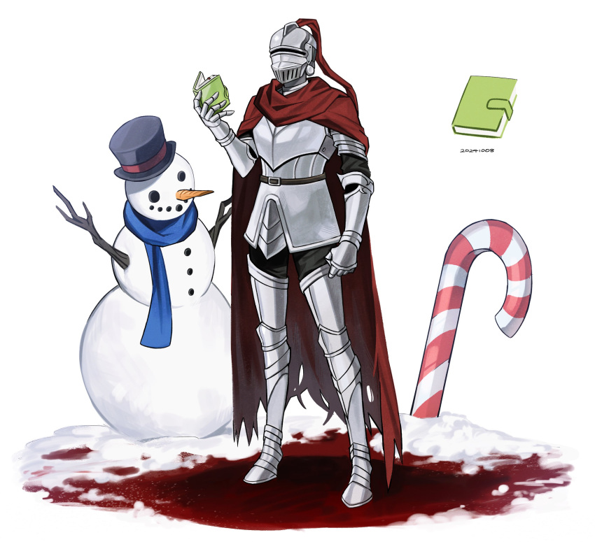 1boy, absurdres, armor, asdf1211950, black_souls, blood, blood_on_ground, book