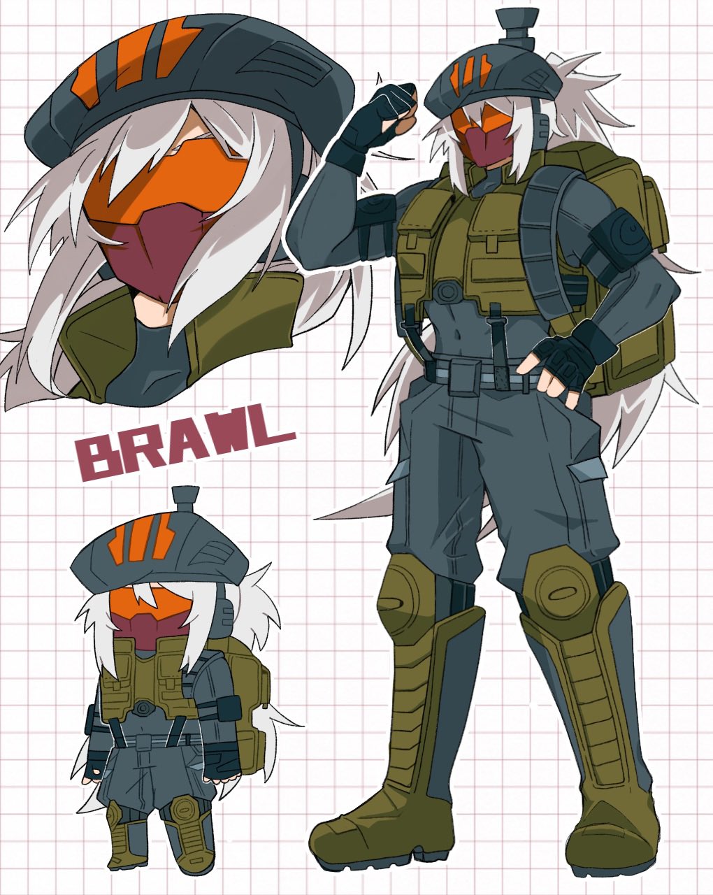 1girl, backpack, bag, belt, beret, boots, brawl_(transformers), cannon