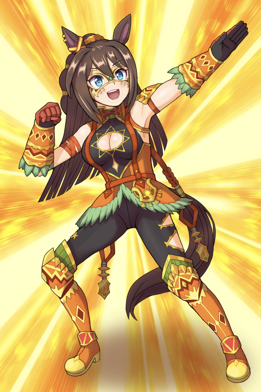 absurdres, animal_ears, dontthinkfeel-sgr, el_condor_pasa_(kukulkan_monk)_(umamusume), el_condor_pasa_(umamusume), highres, horse_ears, horse_girl