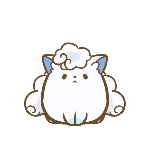 773mimisuke, :<, alolan_vulpix, animal_focus, black_eyes, chibi, chibi_only, closed_mouth