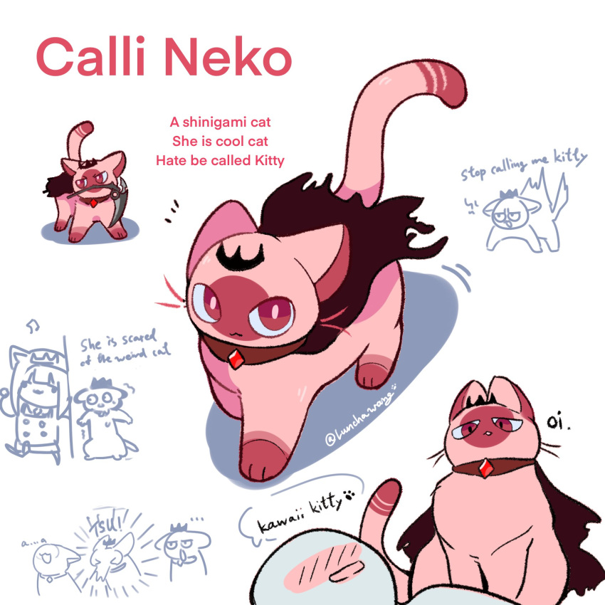 1other, animalization, black_cape, black_tiara, blush, cape, english_text, highres