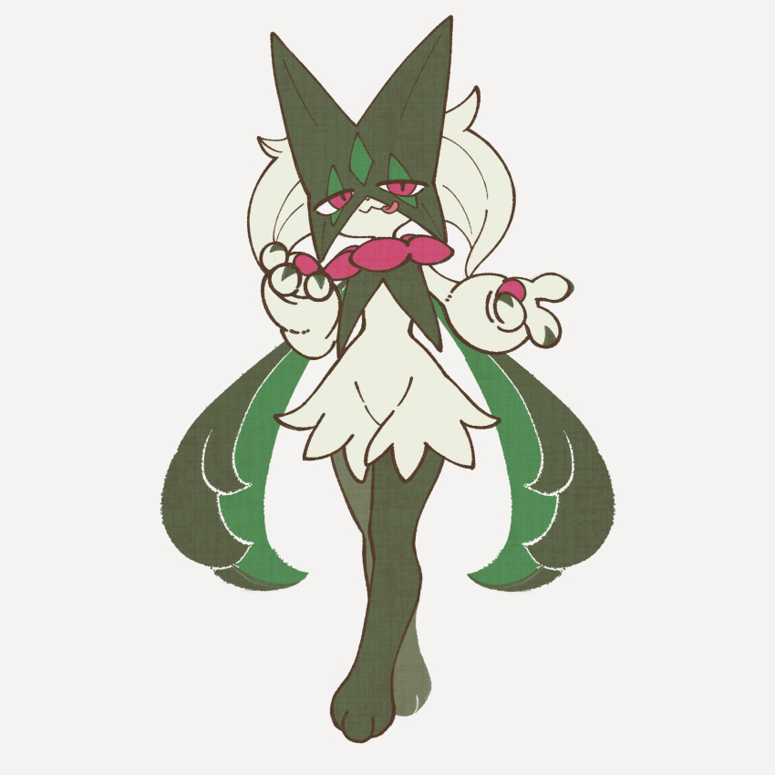 1other, cape, full_body, furry, green_fur, green_hair, green_mask, highres