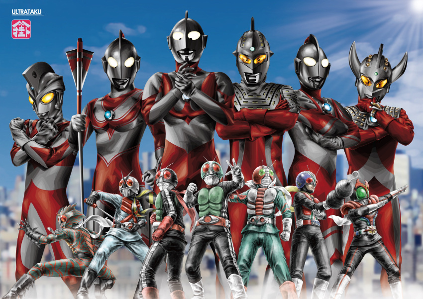 6+boys, absurdres, alien, antennae, arm_blade, arm_fins, armor, armored_bodysuit