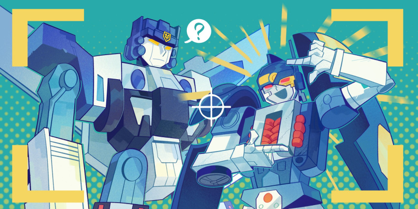 ?, autobot, blue_helmet, bradyclaph83904, helmet, highres, humanoid_robot, mecha