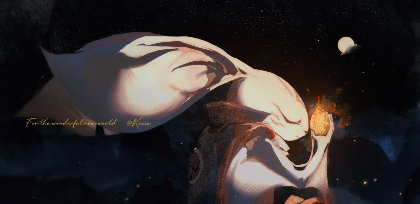 1boy, absurdres, bat_boy, closed_eyes, clouds, collared_coat, colored_skin, english_commentary