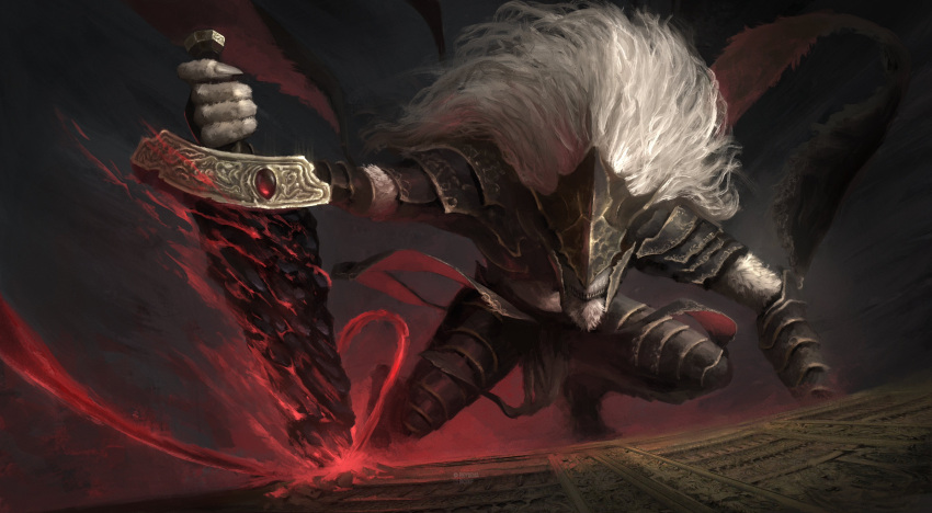 1boy, absurdres, armor, armored_animal, black_armor, black_helmet, claws, commentary