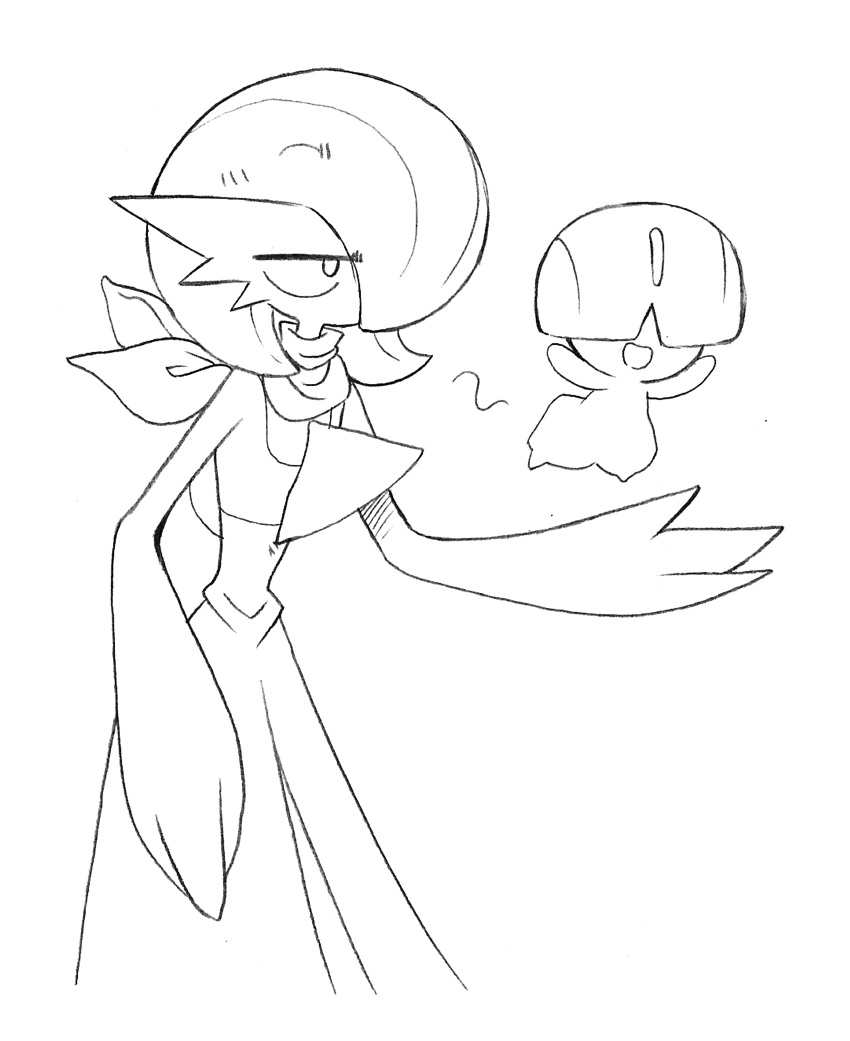 absurdres, bob_cut, bowl_cut, dress, floating, gardevoir, half-closed_eyes, highres