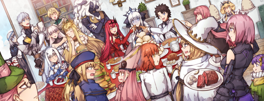4boys, 6+girls, aesc_(fate), aesc_(rain_witch)_(fate), animal_ears, armor, artoria_caster_(fate), artoria_caster_(second_ascension)_(fate)