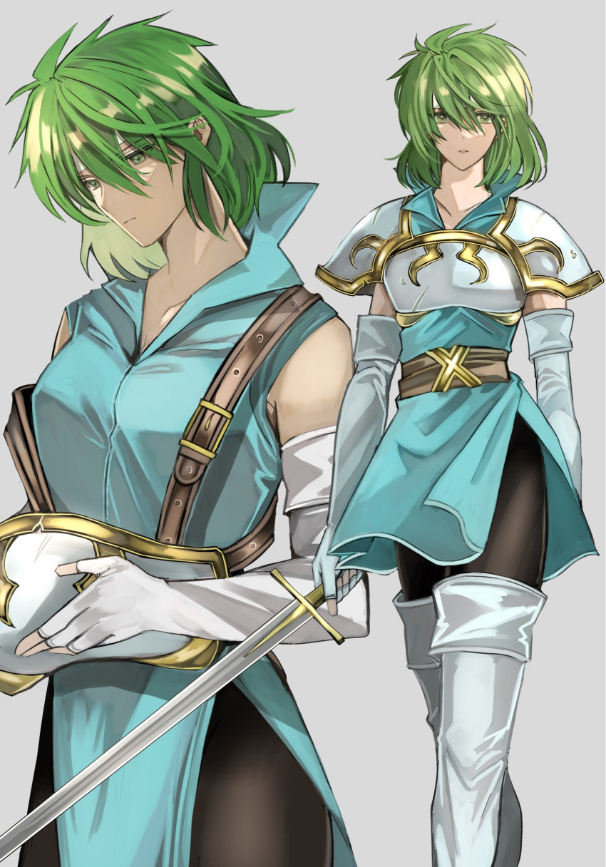 1girl, armor, boots, breastplate, commentary_request, fire_emblem, fire_emblem:_thracia_776, gold_trim