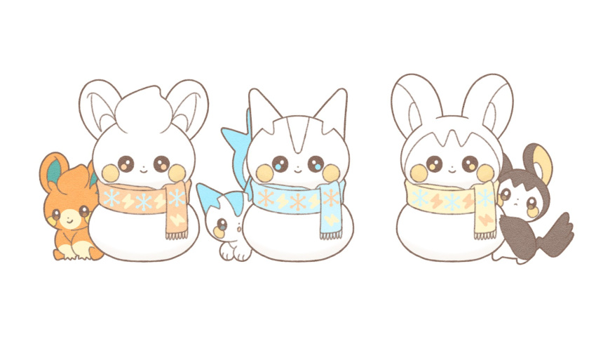 blue_eyes, brown_eyes, closed_mouth, emolga, highres, kuu02h, looking_at_viewer, no_humans