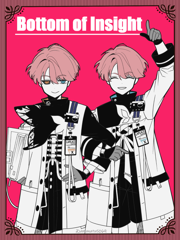 2boys, ^_^, amanatsu_(amanatu5069), arm_up, black_sclera, blue_eyes, book, border