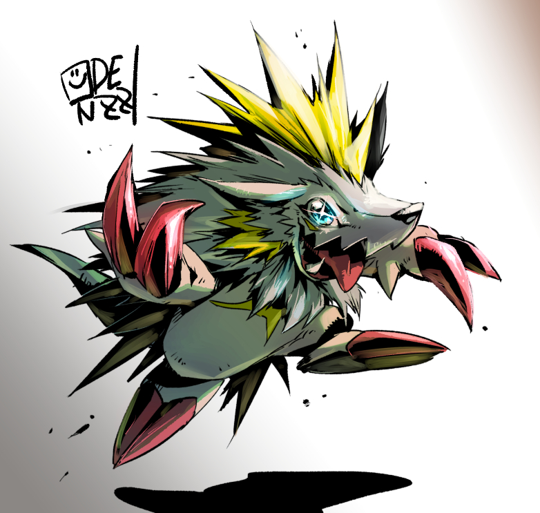 artist_name, blue_eyes, body_fur, digimon, digimon_(creature), full_body, herissmon, no_humans