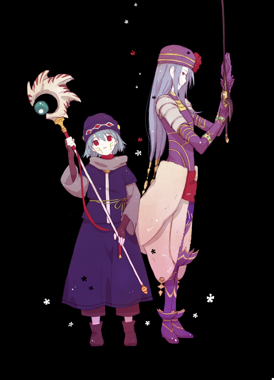 .hack//, .hack//g.u., .hack//games, 2boys, age_comparison, armor, armored_bodysuit, black_background