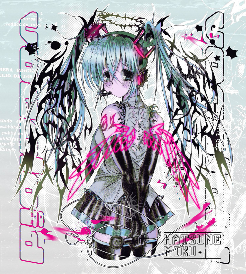 1girl, 2000s_(style), angel, angel_wings, blush, elbow_gloves, gleamyguts, gloves