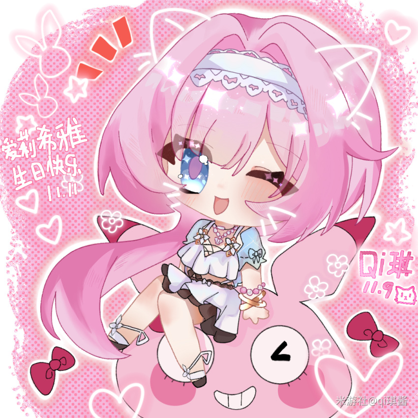 1girl, animal_ears, bare_legs, bikini, blue_eyes, cat_ears, chibi, chibi_only