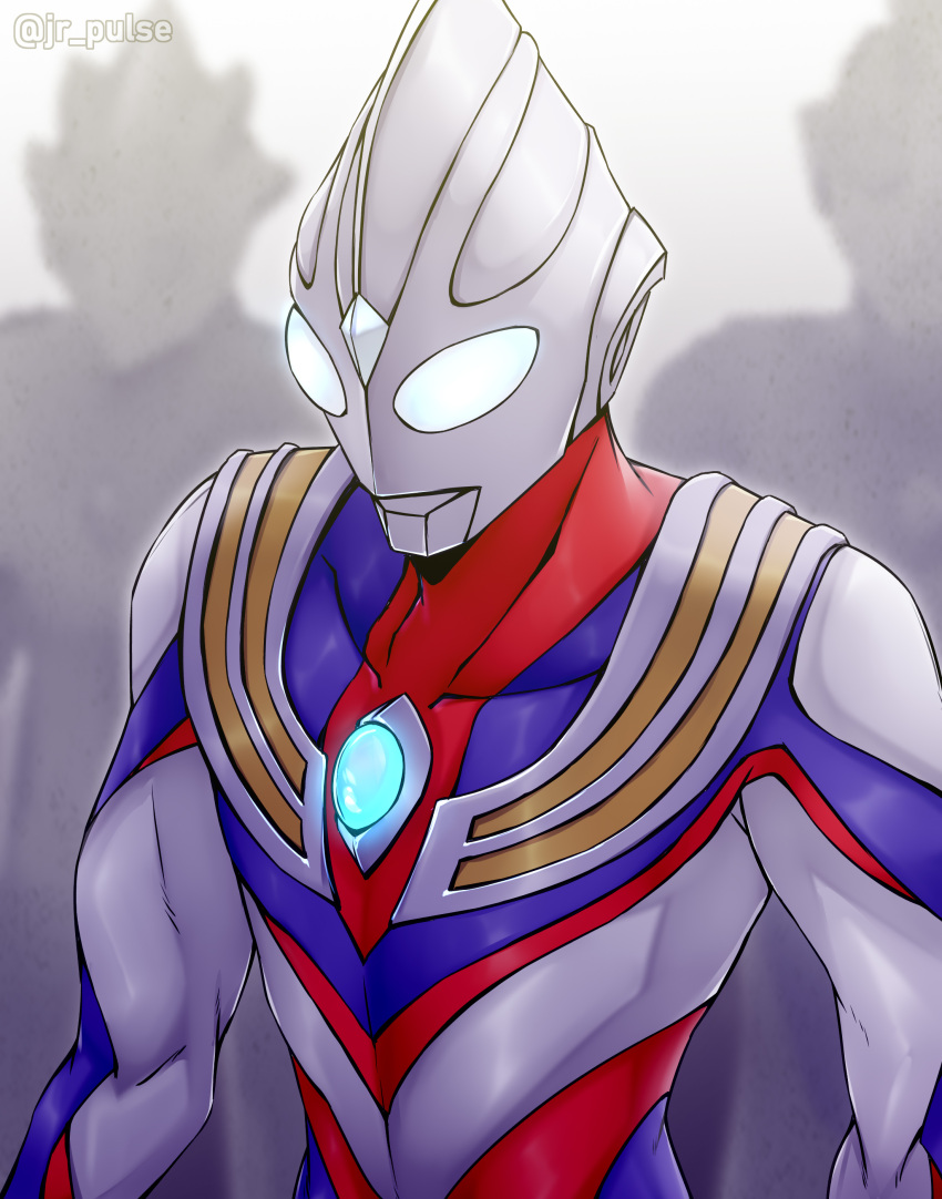 1boy, absurdres, alien, armor, blue_eyes, breastplate, collarbone, color_timer