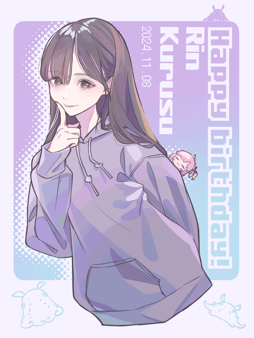 1girl, :3, absurdres, ahoge, animification, anyoji_hime, black_ribbon, blonde_hair