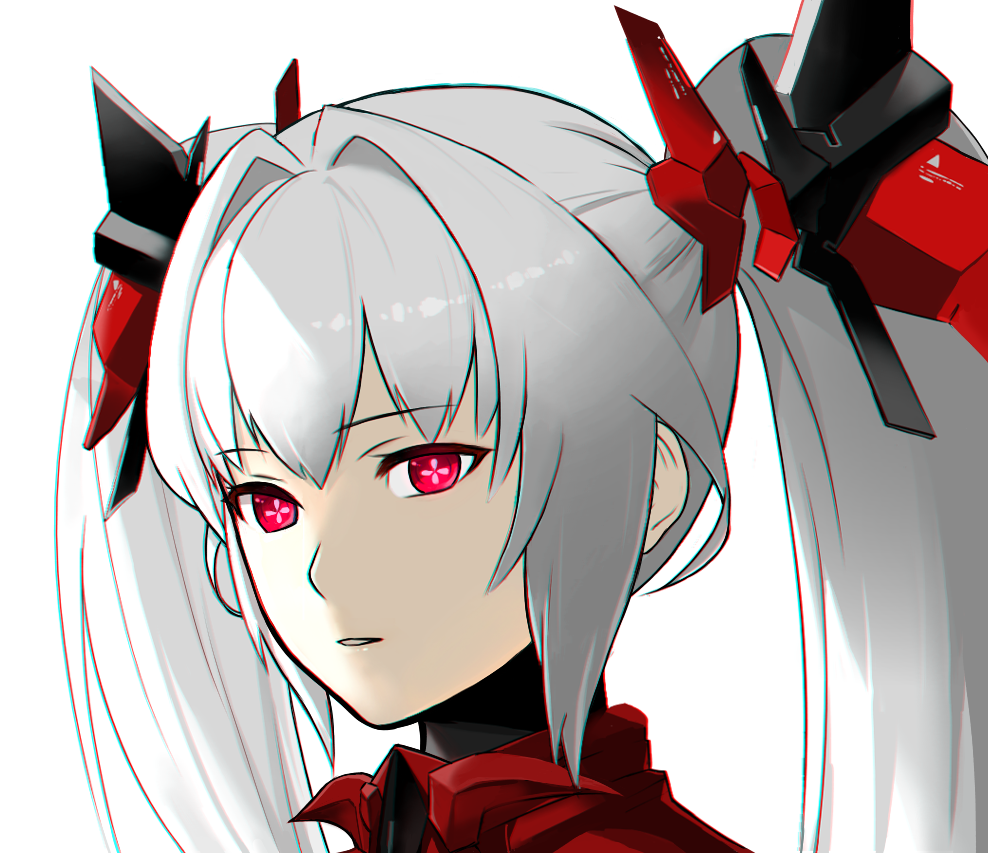 1girl, art_study, buchi_(tei_fujou), cross-shaped_pupils, grey_hair, hair_intakes, headgear, long_hair
