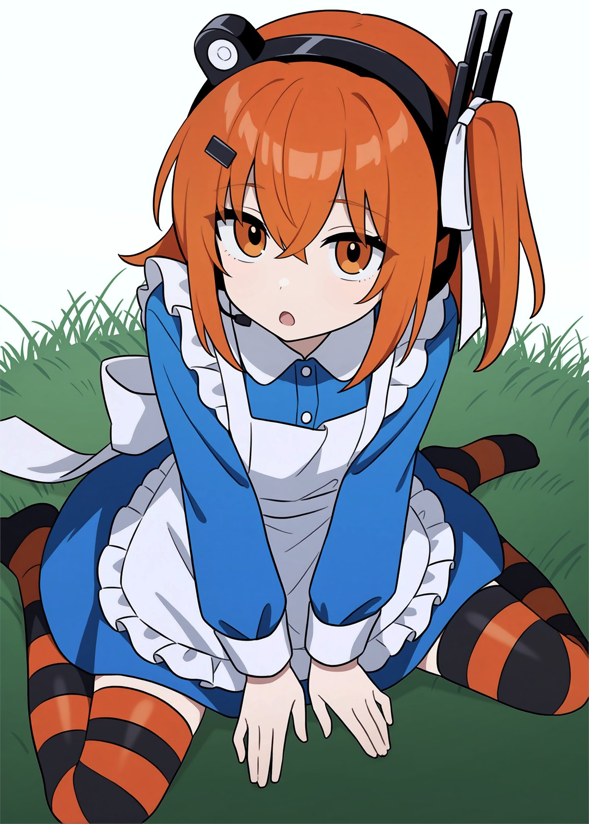 1girl, a.i._voice, adachi_rei, ai-generated, alice_(alice_in_wonderland), alice_(alice_in_wonderland)_(cosplay), alice_in_wonderland, android
