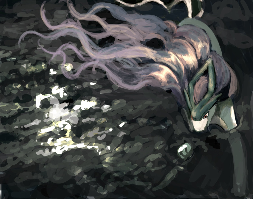closed_mouth, highres, kfkgot7ig2r5265, no_humans, partially_submerged, pokemon, pokemon_(creature), pokemon_focus