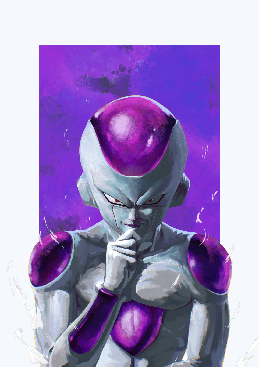 1boy, absurdres, alien, colored_skin, commentary_request, dragon_ball, dragon_ball_z, final_form_frieza