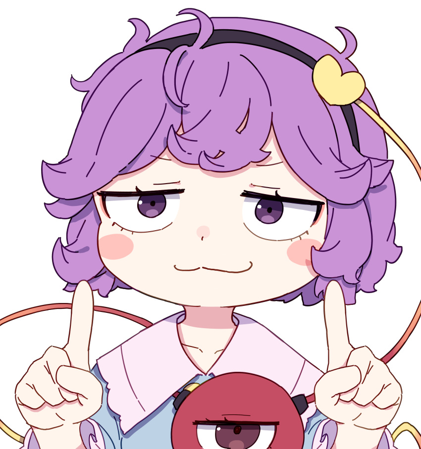 1girl, :3, absurdres, black_hairband, blush_stickers, commentary_request, hair_ornament, hairband