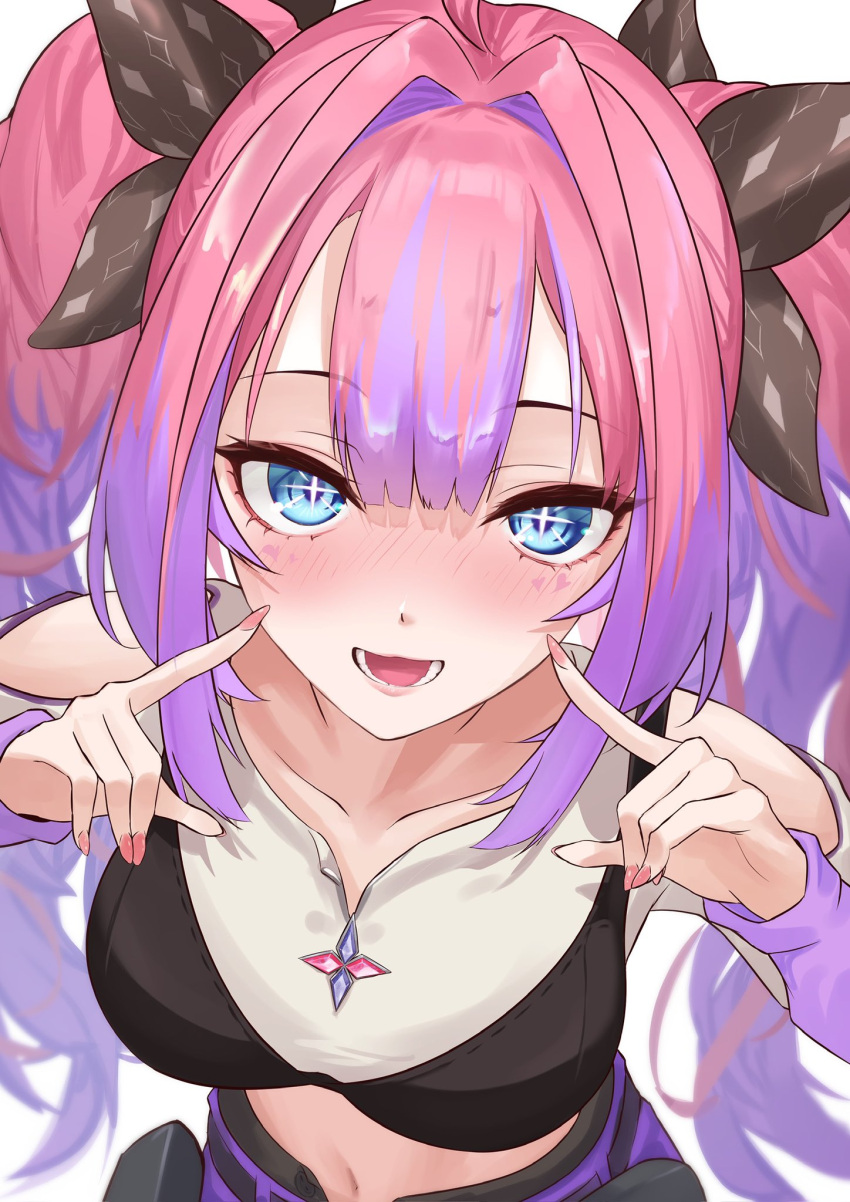1girl, blue_eyes, blush, breasts, center-flap_bangs, commentary_request, double-parted_bangs, highres