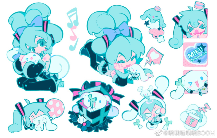 >_<, 1girl, :3, :d, ahoge, aqua_eyes, aqua_hair, aqua_necktie