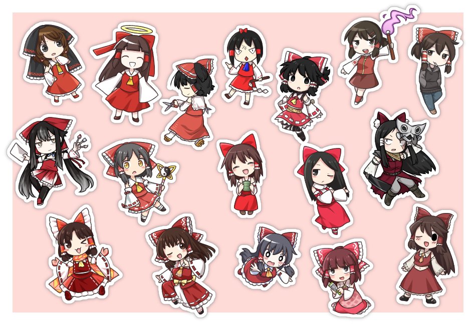 6+girls, 833_(cookie), :3, :d, anger_vein, ascot, benikurage_(cookie), between_fingers