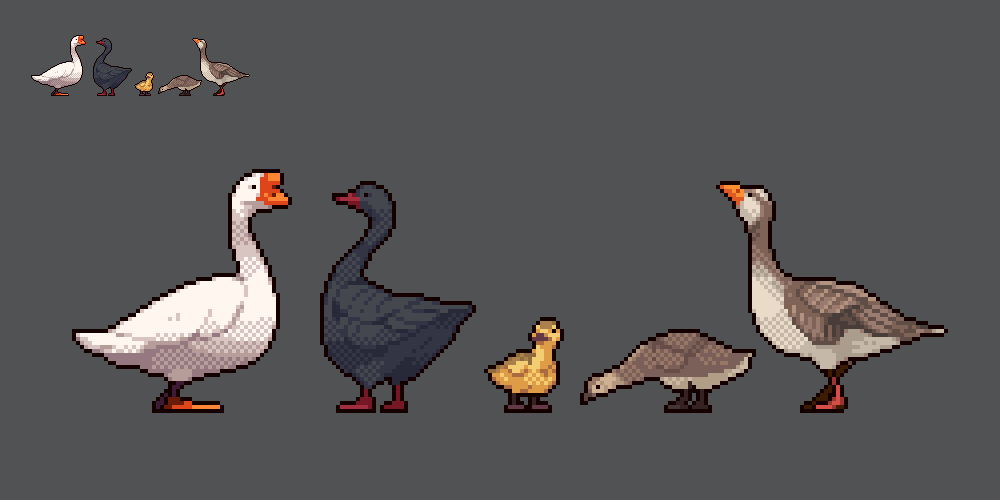 animal_focus, beak, bird, commentary_request, from_side, goose, gosling, grey_background