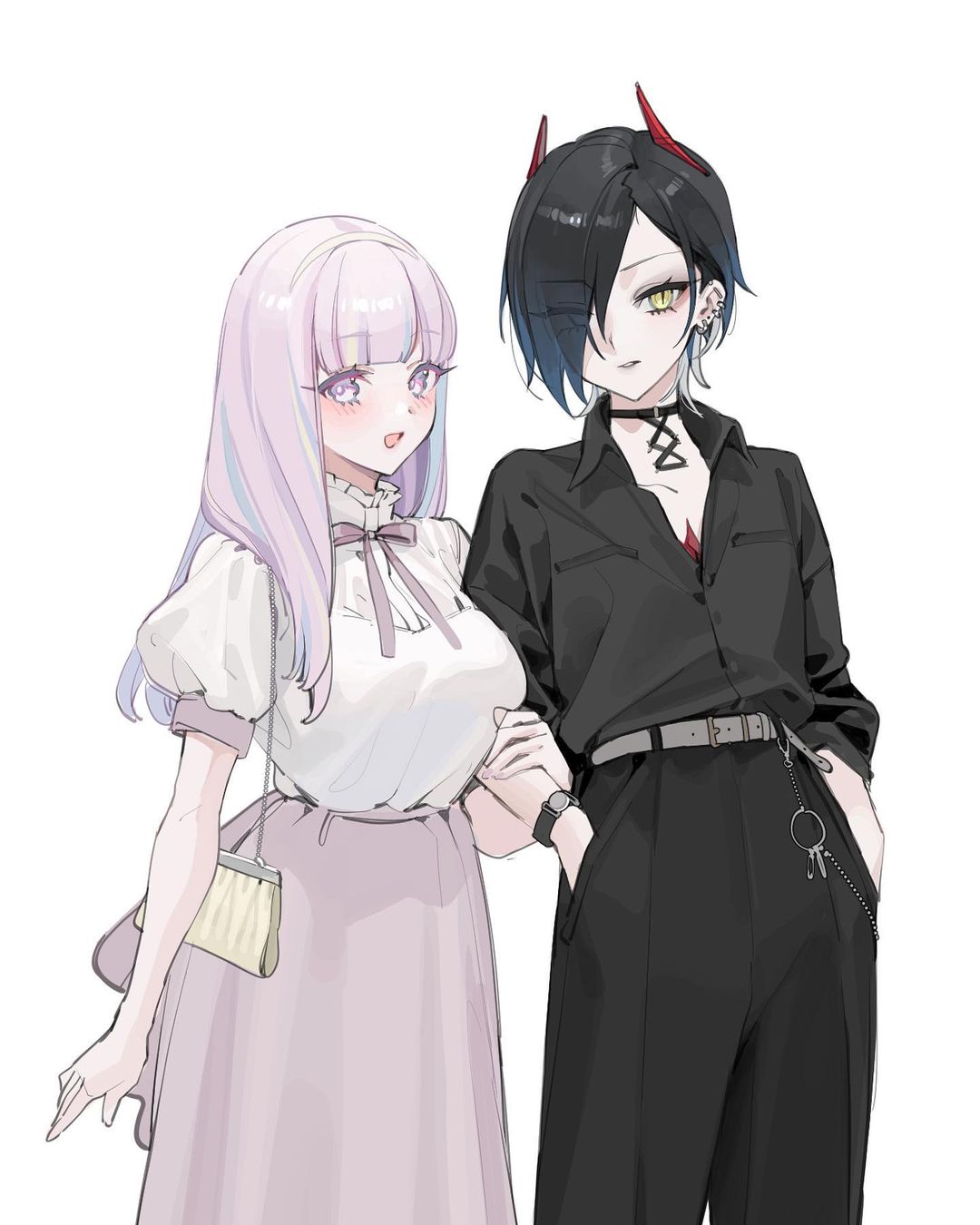 2girls, androgynous, azur_lane, bad_id, bad_instagram_id, bad_source, casual, dating