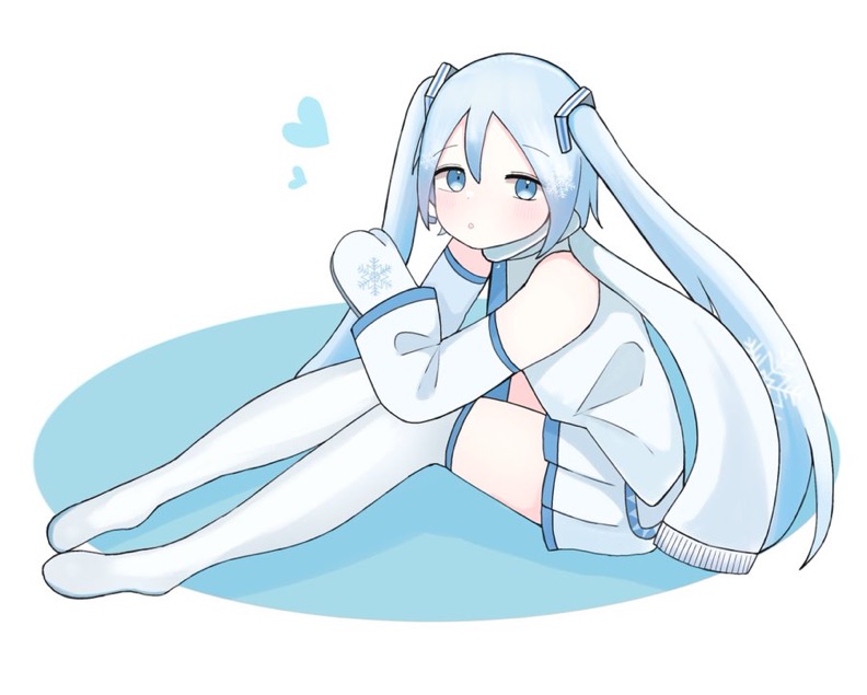 1girl, blue_eyes, blue_hair, boots, commentary, detached_sleeves, full_body, hatsune_miku