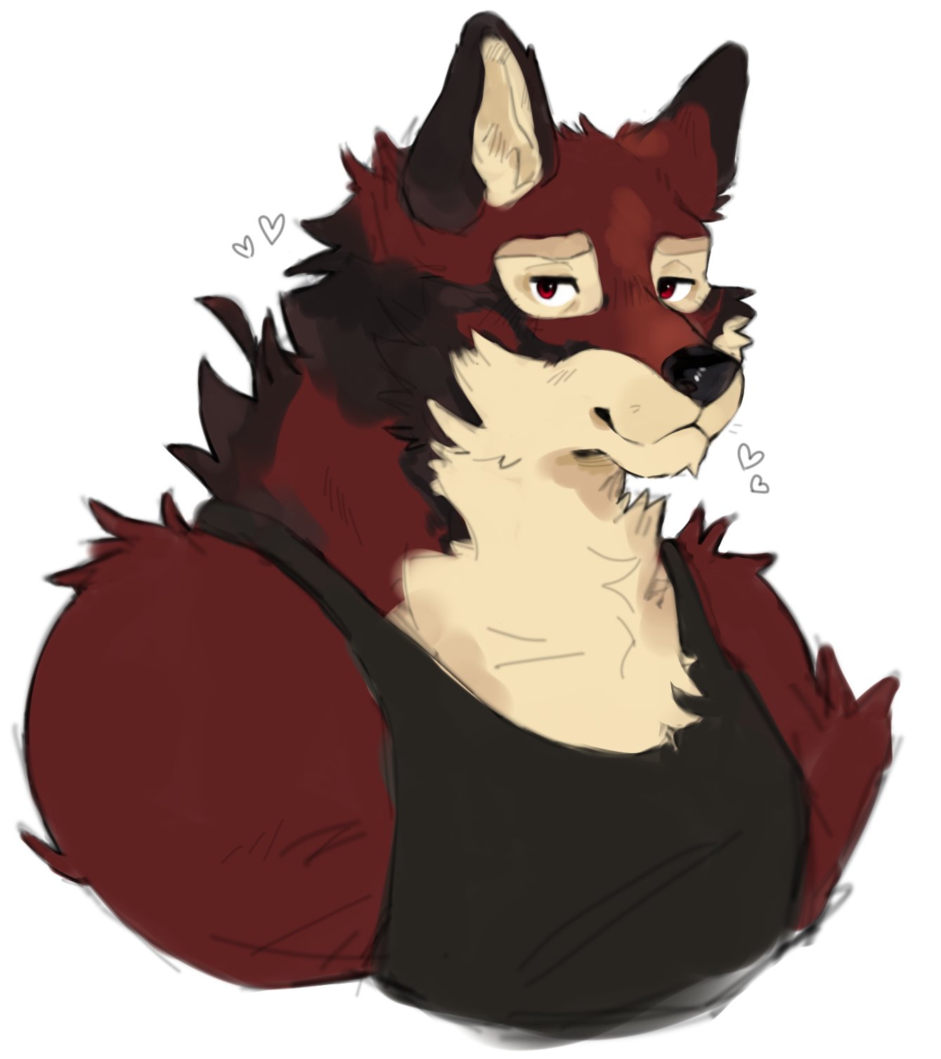 1boy, animal_ears, black_shirt, black_tank_top, closed_mouth, echo_(visual_novel), echo_project, english_commentary