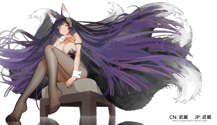 1girl, absurdres, animal_ears, azur_lane, feet, fox_ears, fox_girl, fox_tail