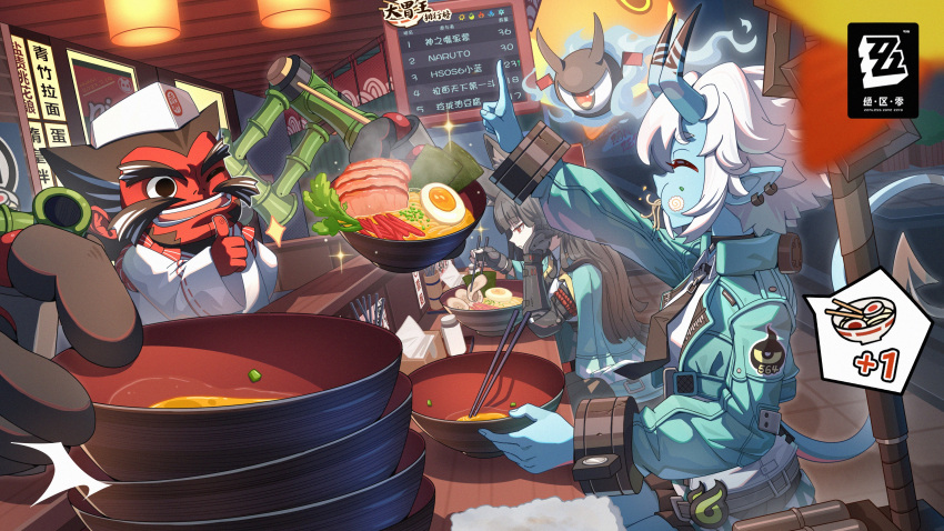 1boy, 2girls, ;d, ^_^, absurdres, animal_ears, artist_name, belt
