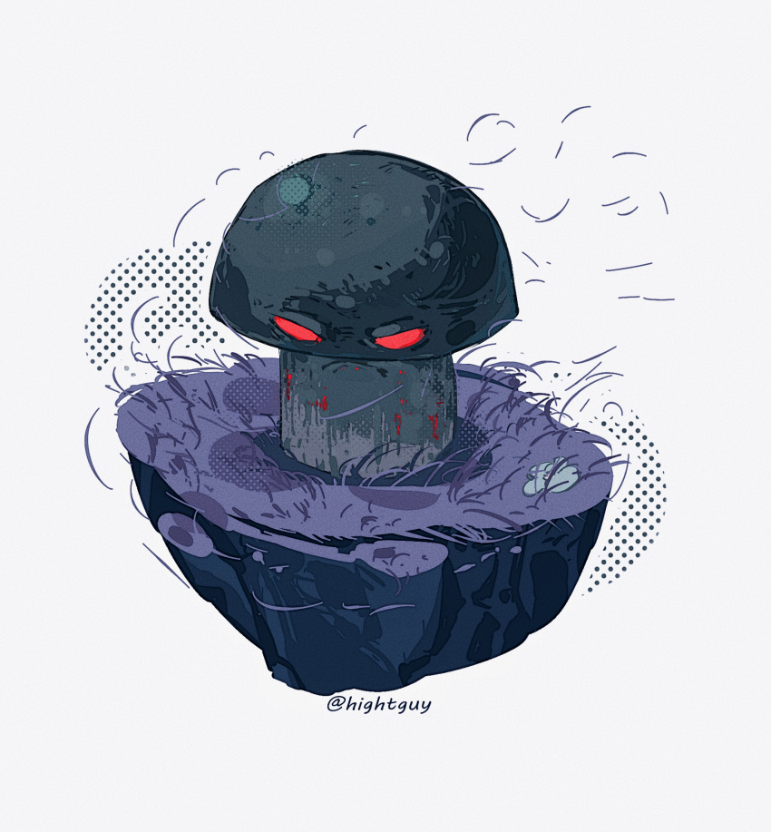 artist_name, doom-shroom_(plants_vs_zombies), frown, highres, hightguy, mushroom, plant, plants_vs_zombies