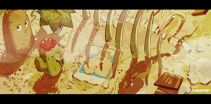 cactus, cactus_(plants_vs_zombies), highres, hightguy, letterboxed, no_humans, pants, plant