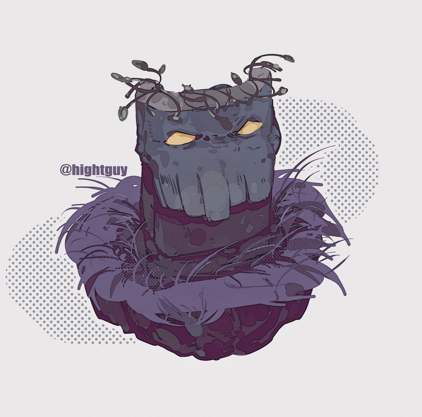 grass, grave_buster_(plants_vs_zombies), highres, hightguy, no_humans, plant, plants_vs_zombies, soil, white_background