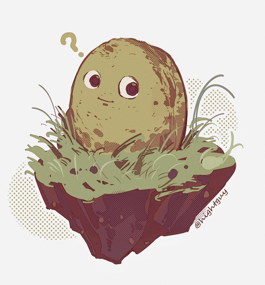 ?, grass, highres, hightguy, looking_at_viewer, plant, plants_vs_zombies, wall-nut_(plants_vs_zombies)
