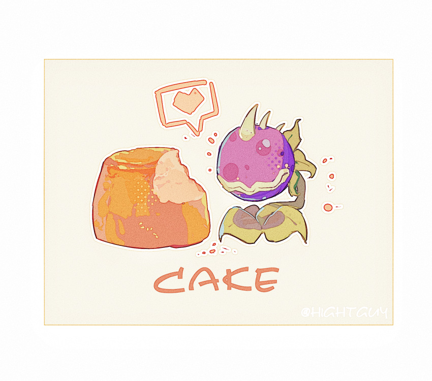 cake, chomper_(plants_vs_zombies), food, highres, hightguy, no_humans, plant, plants_vs_zombies