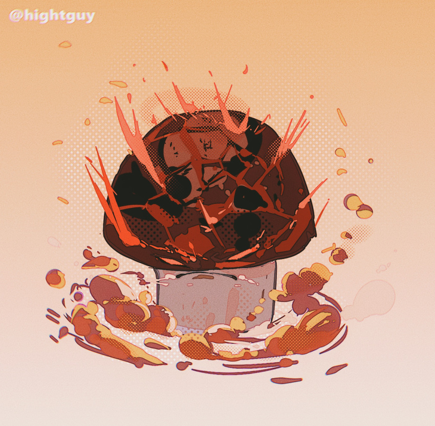 angry, doom-shroom_(plants_vs_zombies), frown, highres, hightguy, no_humans, plant, plants_vs_zombies