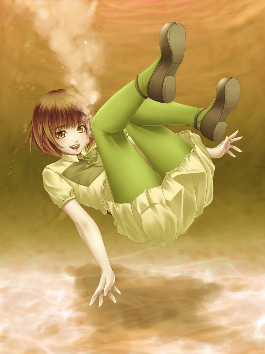 brown_hair, green_legwear, green_pantyhose, highres, legs, mochi.f, original, pantyhose