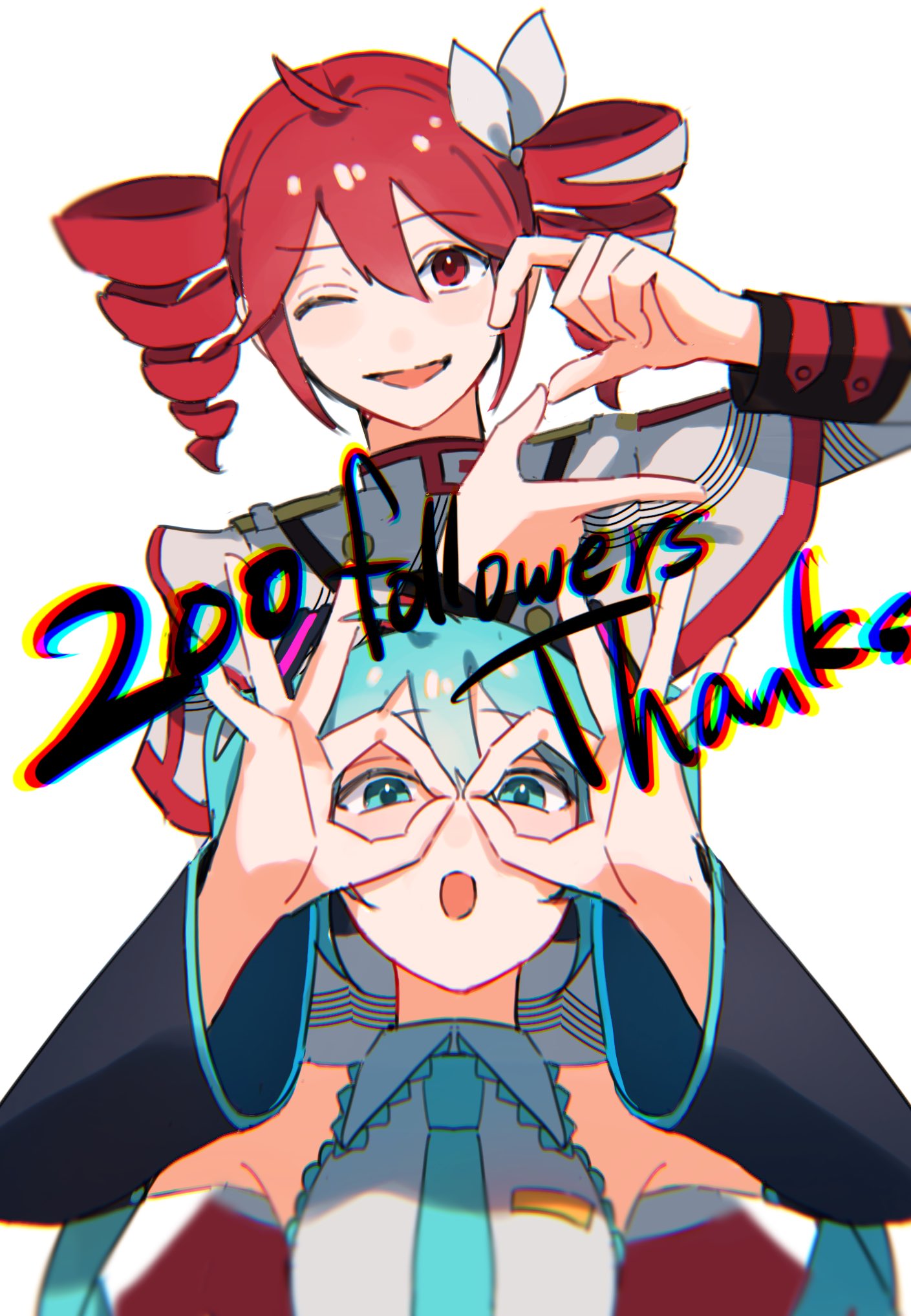 2girls, ahoge, bare_shoulders, belt, black_belt, black_sleeve_cuffs, black_sleeves, blue_eyes