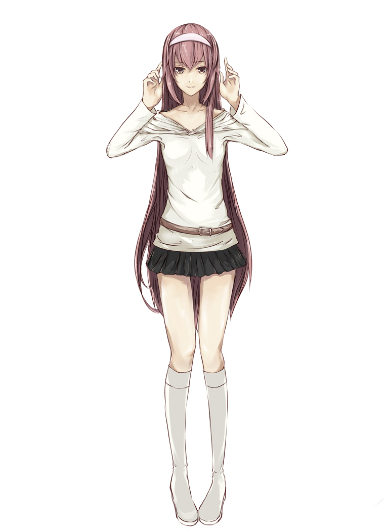 boots, casual, fashion, hairband, kelvin926, long_hair, megurine_luka, pink_eyes
