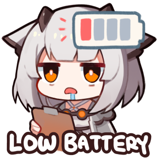 1girl, arknights, bags_under_eyes, battery_indicator, blunt_bangs, bright_pupils, clipboard, d:, dress, drooling, english_commentary, english_text, greypidjun, halterneck, holding, holding_clipboard, low_battery_notification, lowres, medium_hair, mouth_drool, owl_ears, ptilopsis_(arknights), solo, transparent_background, upper_body, white_dress, white_hair, white_pupils, yellow_eyes