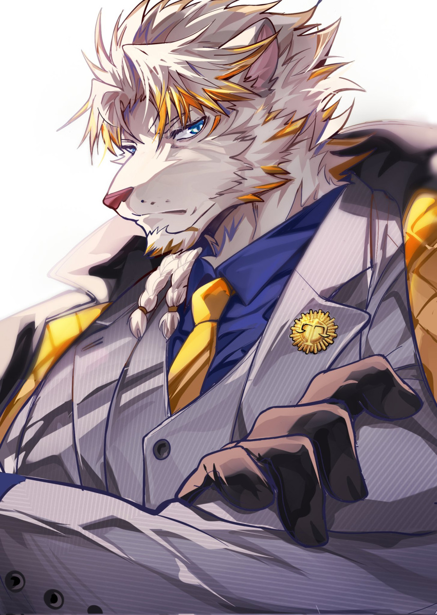 animal_ears, ao_(chung0u0), astosis_(live_a_hero), black_gloves, black_jacket, blue_eyes, blue_shirt, braid