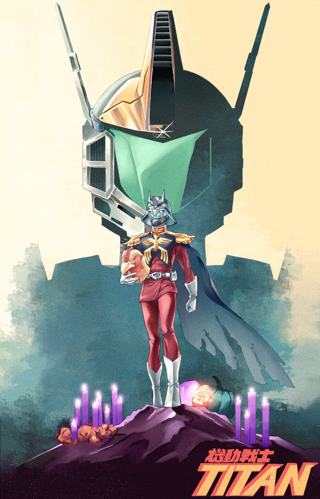 assault_visor, black_cape, blue_eyes, boots, candle, cape, cayde-6, char_aznable